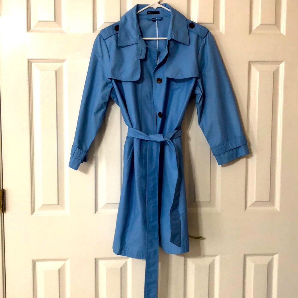 Gap blue trench/rain coat size large